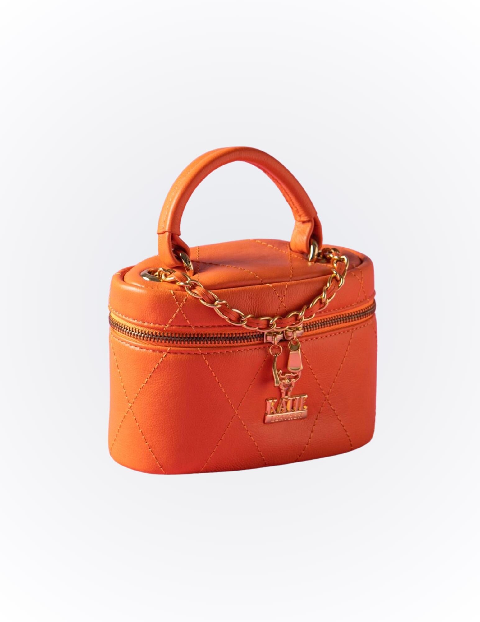 Brazilian Leather Mini Clutch – Quilted Designer Handbag