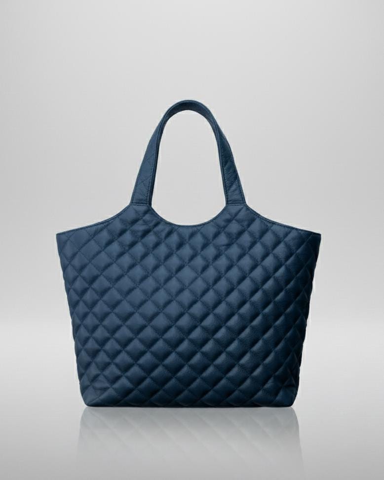 Renata Large Quilted Leather Tote with Removable Pouch