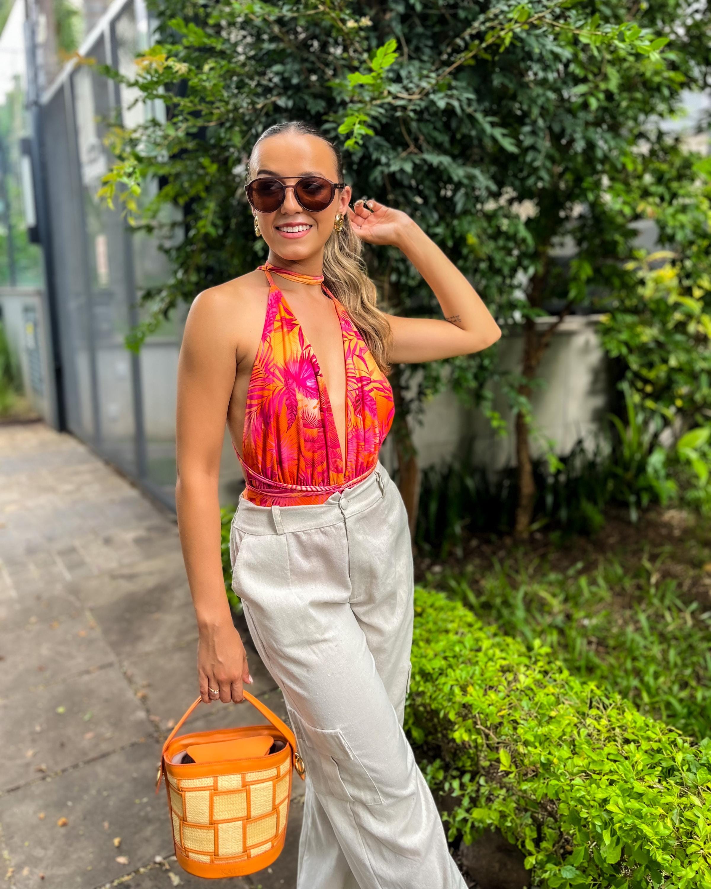 Brazilian Straw and Leather Malibu Bag, Elegant Summer Beach Purse