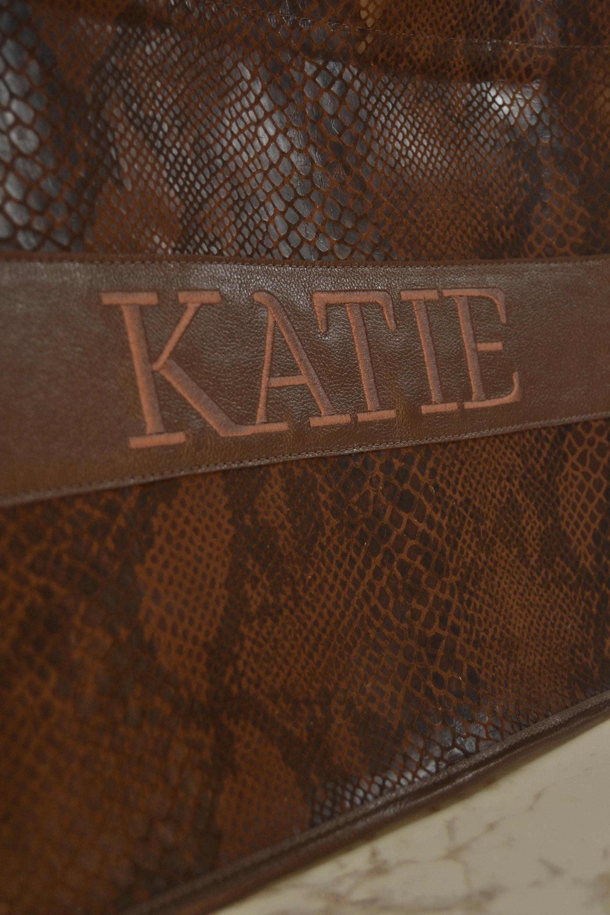 Gaia Animal Print Leather Tote Bag | Spacious Structured Design | Everyday Elegant Statement Bag