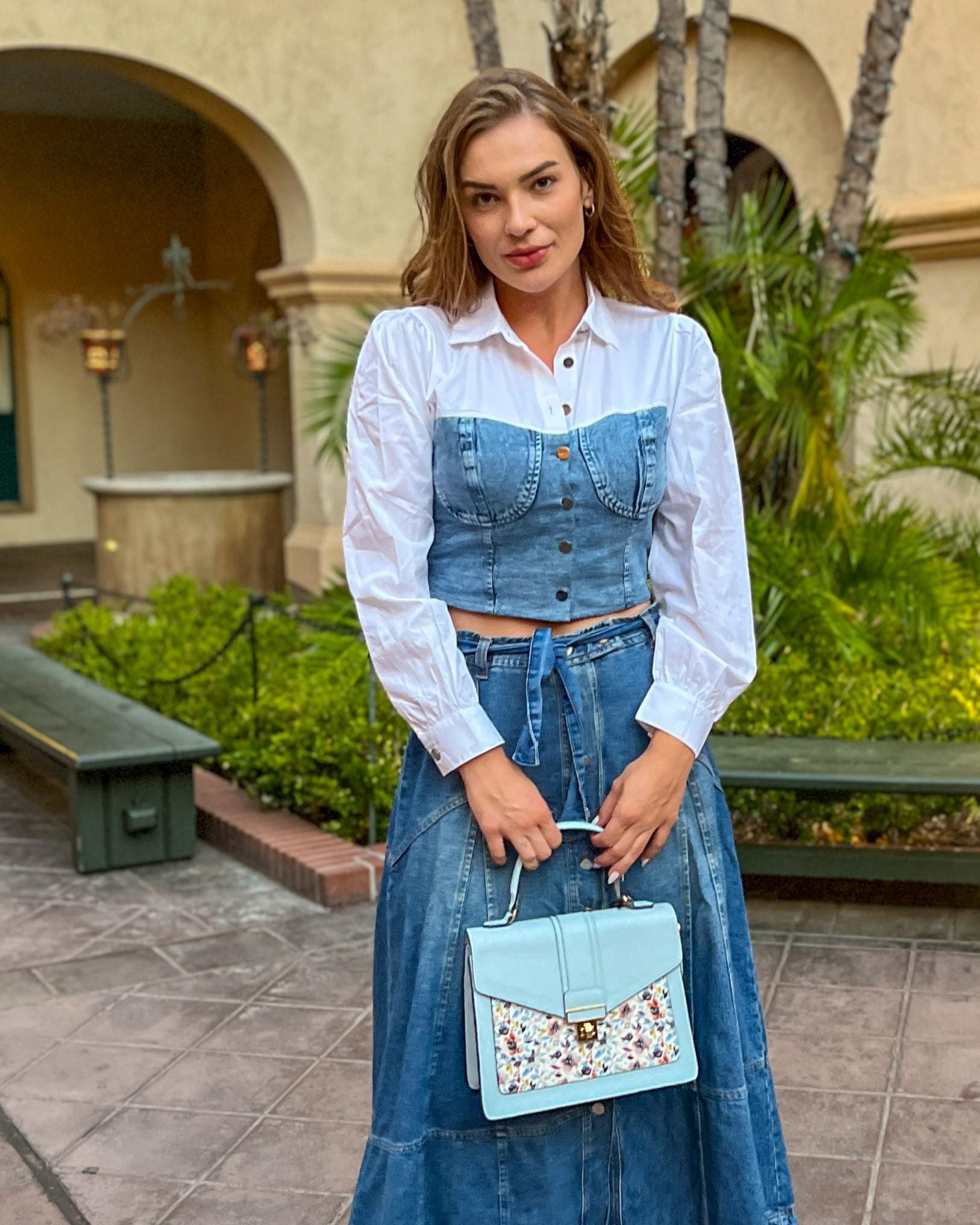 Luxury hand/tote bag Brazilian genuine leather Luciana - Katie Leather