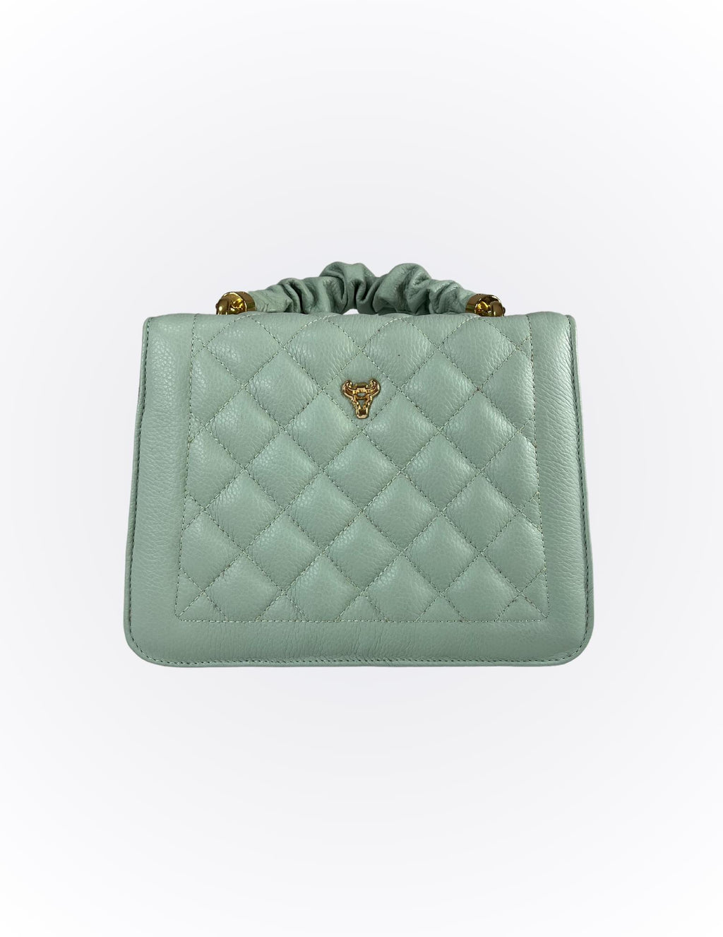 Quilted Brazilian Leather Shoulder Bag – Chain Strap, Antonella Style