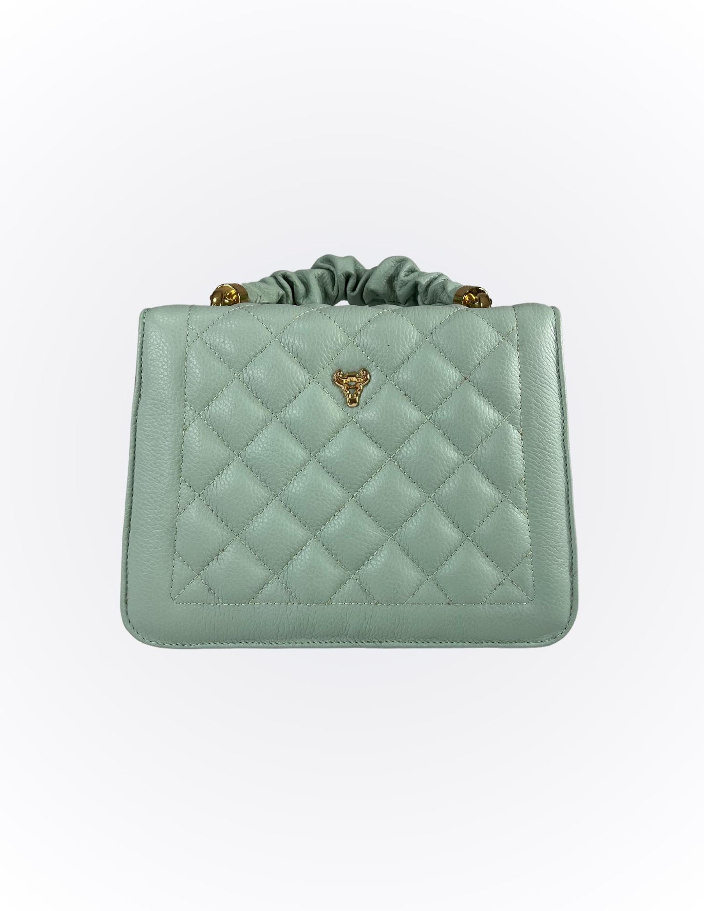 Quilted Brazilian Leather Shoulder Bag – Chain Strap, Antonella Style