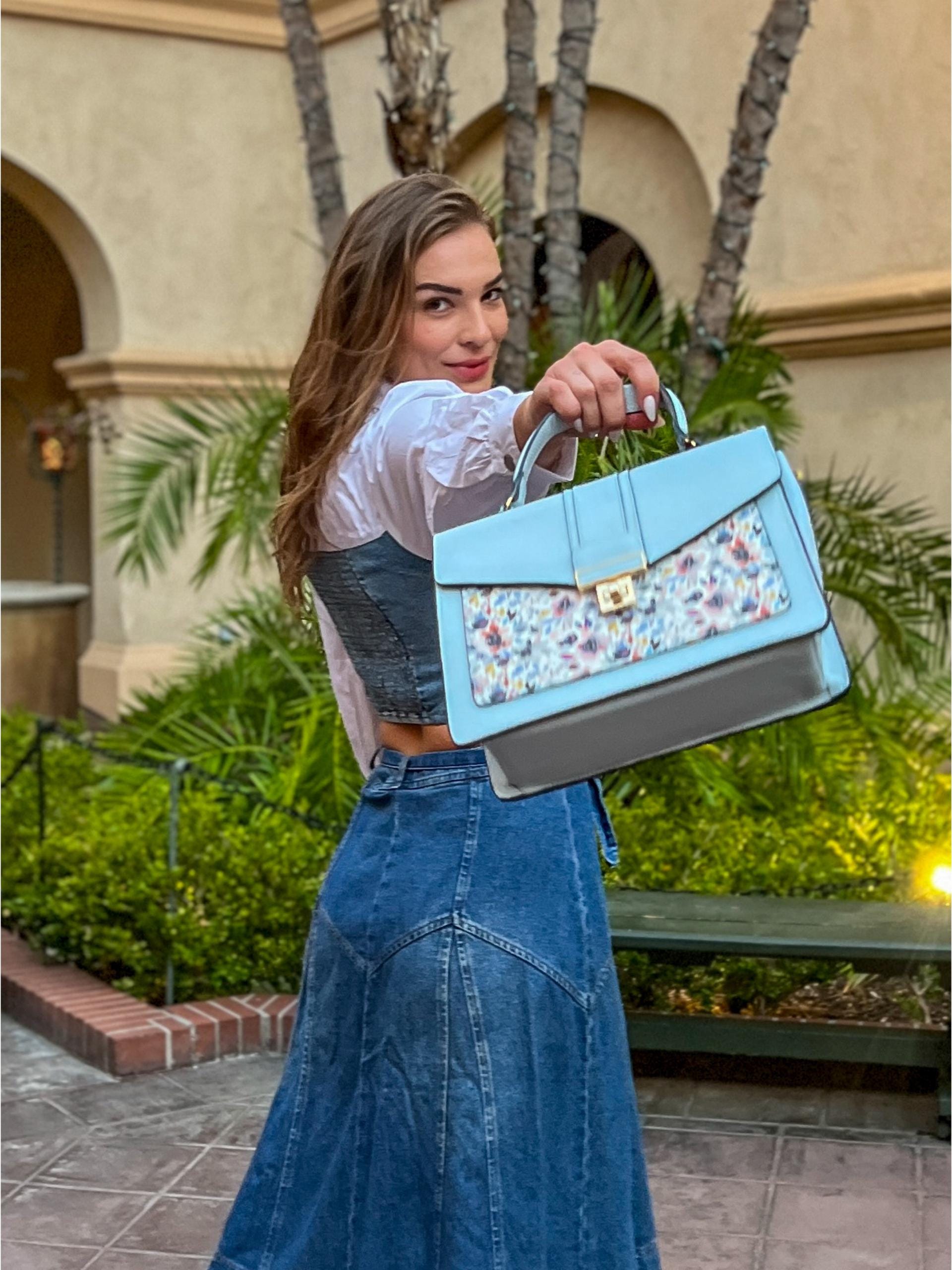 Luxury hand/tote bag Brazilian genuine leather Luciana - Katie Leather
