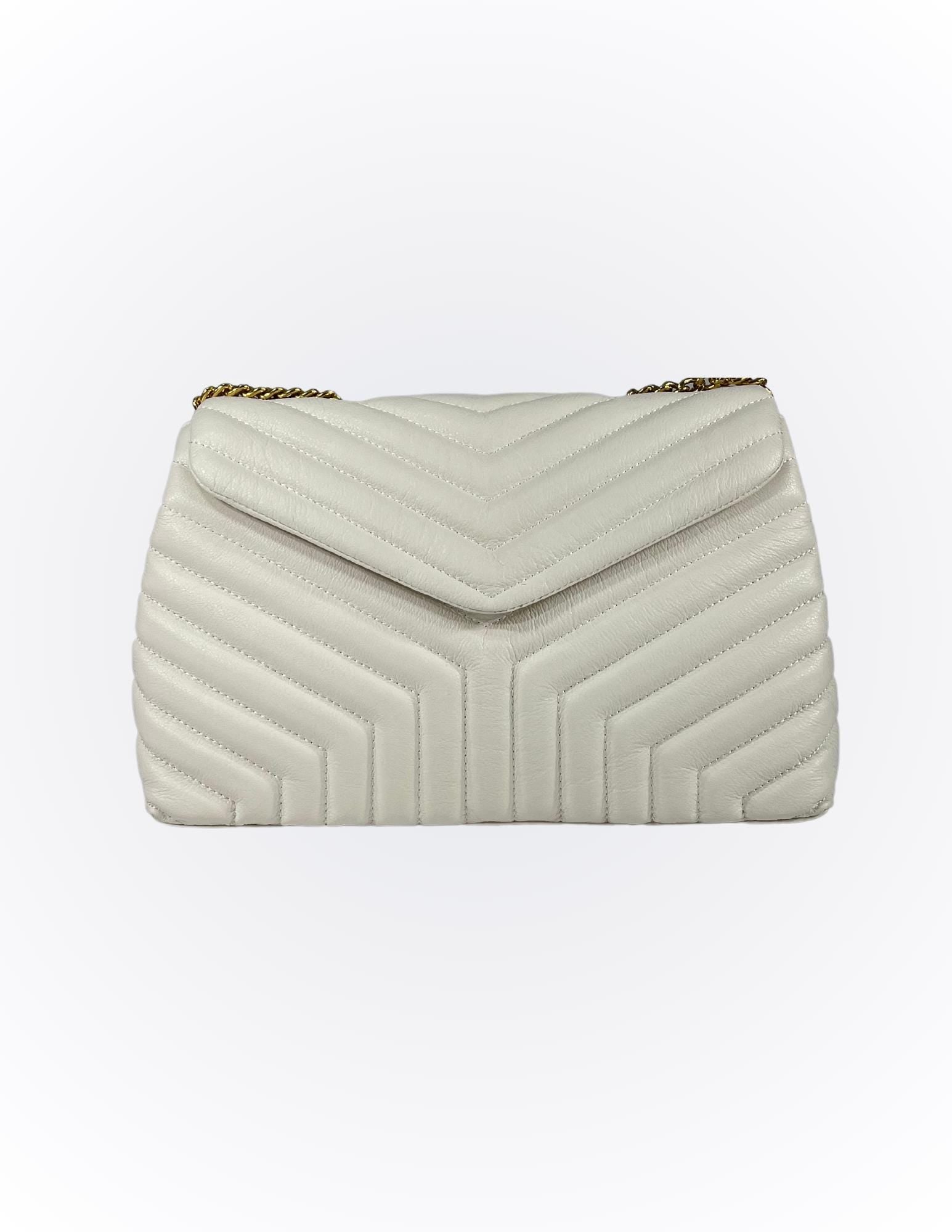 Off-White Elegant genuine Brazilian Leather handbag Vera - Katie Leather