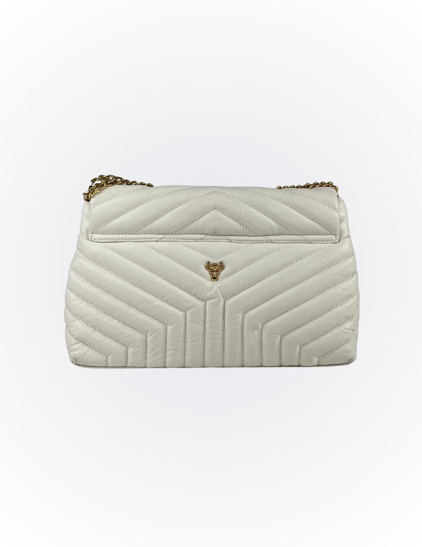 Off-White Elegant genuine Brazilian Leather handbag Vera - Katie Leather