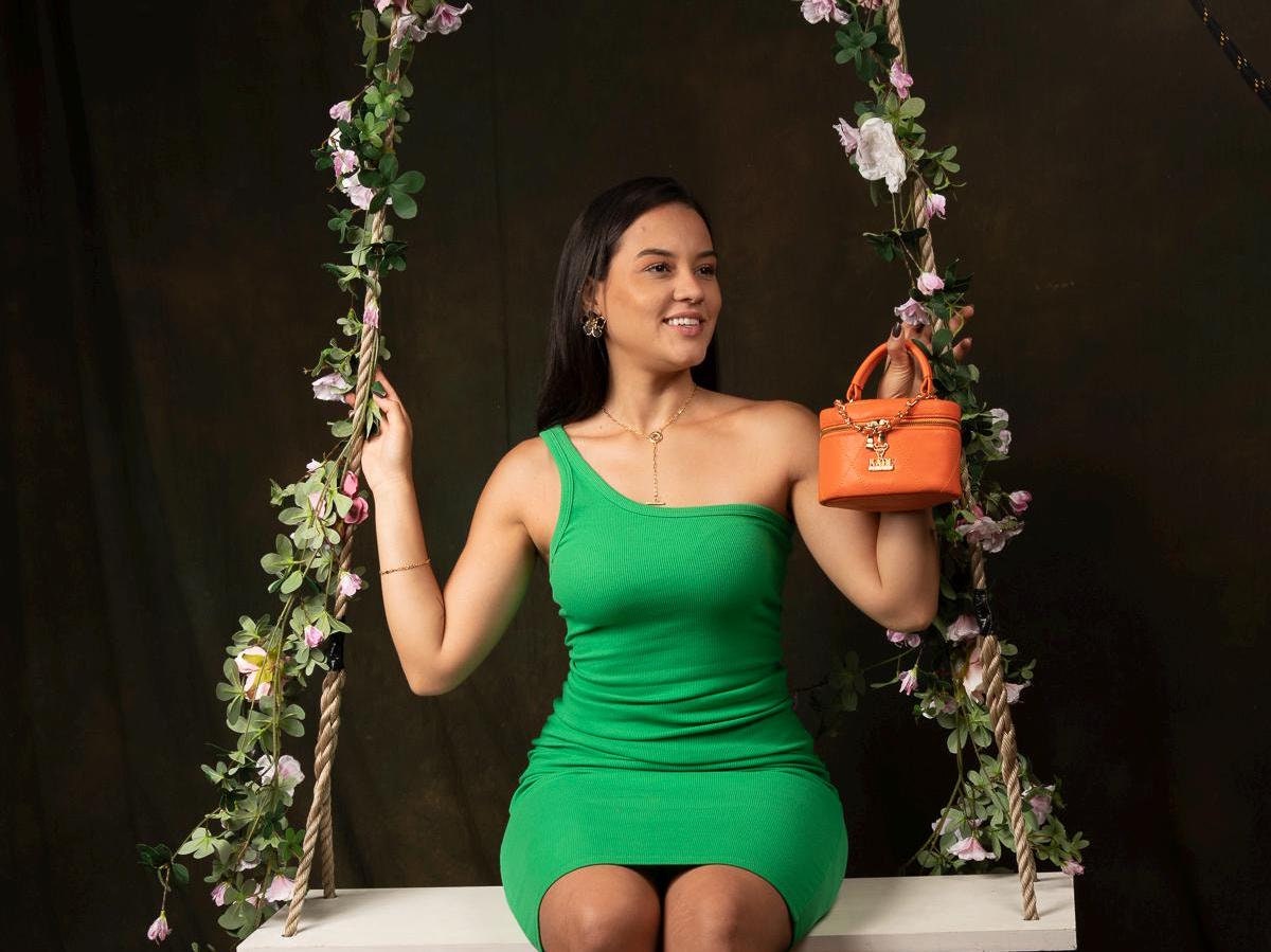 Brazilian Leather Mini Clutch – Quilted Designer Handbag