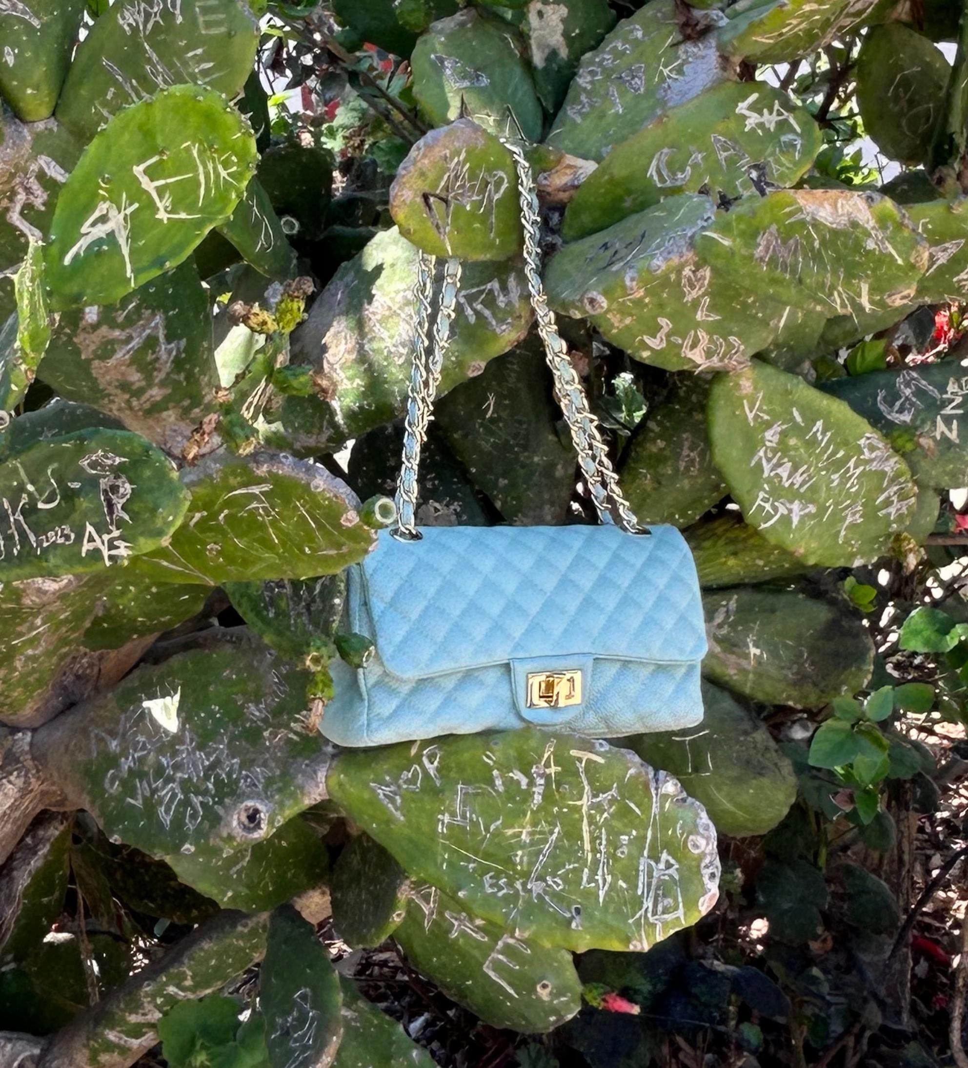 Green quilted Luxury genuine Brazilian leather hand/shoulder purse Victoria - Katie Leather