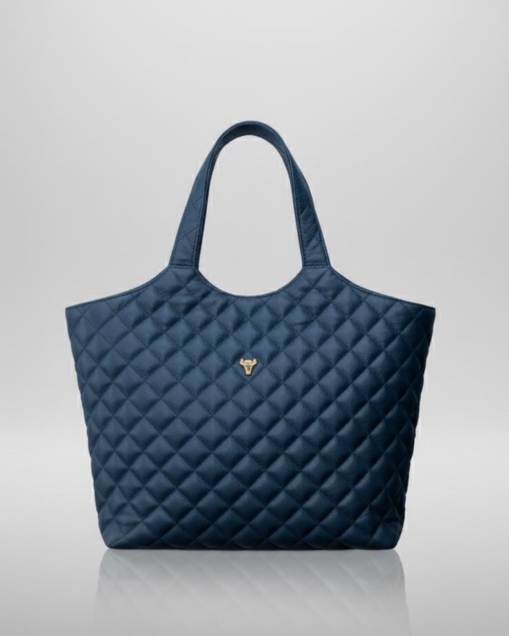 Renata Large Quilted Leather Tote with Removable Pouch