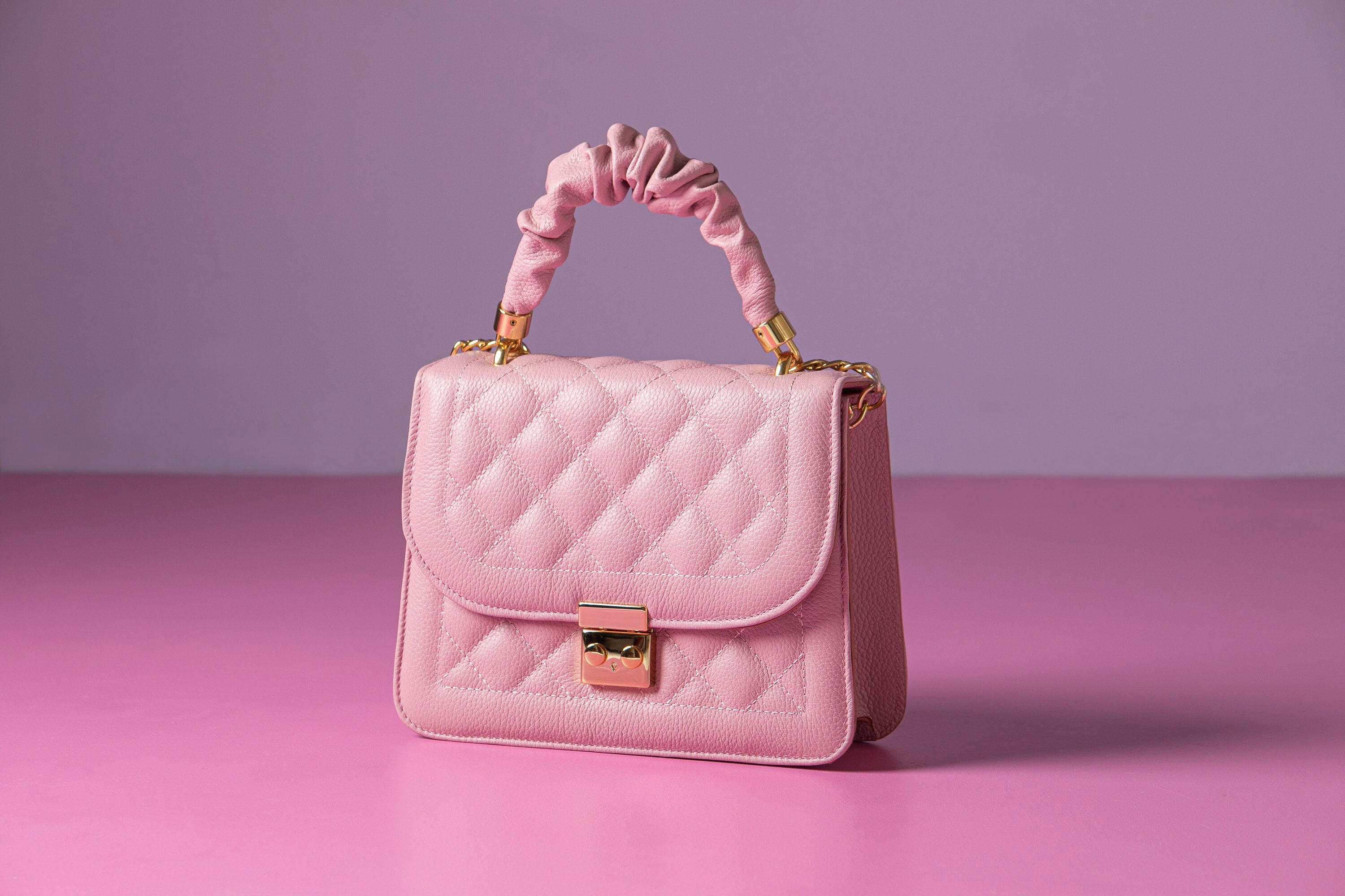 Brazilian Leather Shoulder Bag – Quilted Handbag, Antonella Style