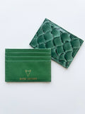 Pirarucu Leather Card Holder - Green