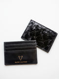 Pirarucu Leather Card Holder - Black