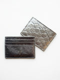 Pirarucu Leather Card Holder - Bronze
