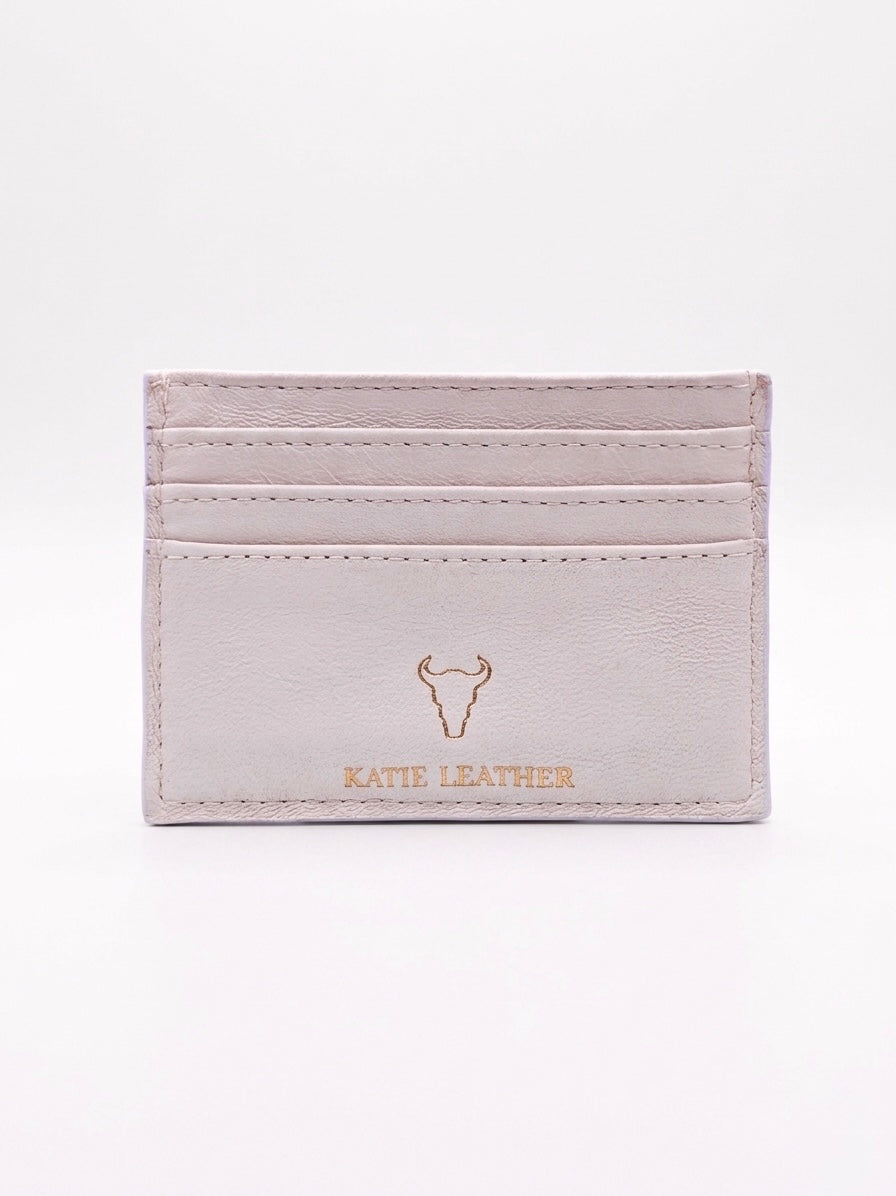 Pirarucu Leather Card Holder - Pink