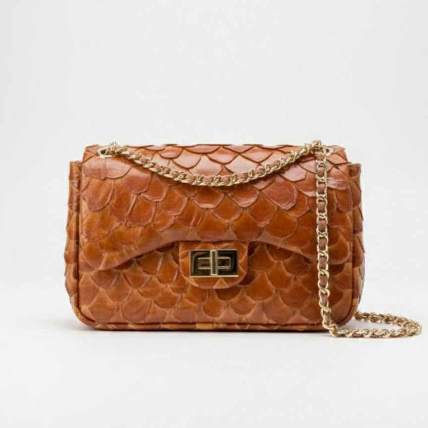 Celine – Whiskey Classic Pirarucu Leather Bag