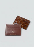 Pirarucu Leather Card Holder - Brown