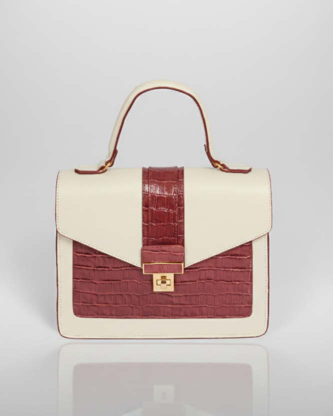 Luxury hand/tote bag Brazilian genuine leather Luciana - Katie Leather