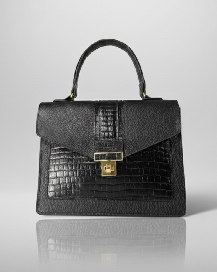 Luxury hand/tote bag Brazilian genuine leather Luciana - Katie Leather