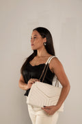 Off-White Elegant genuine Brazilian Leather handbag Vera - Katie Leather