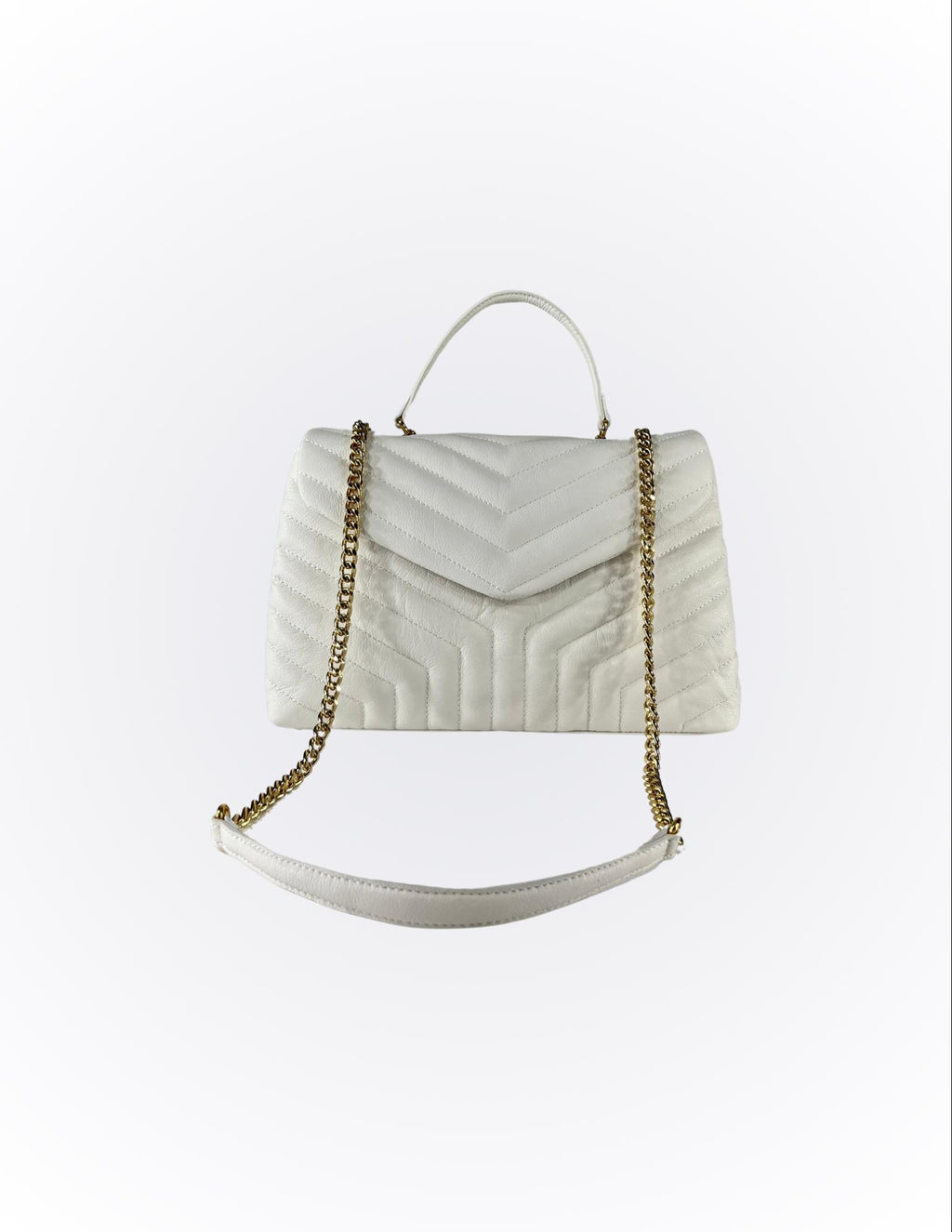 Off-White Elegant genuine Brazilian Leather handbag Vera - Katie Leather