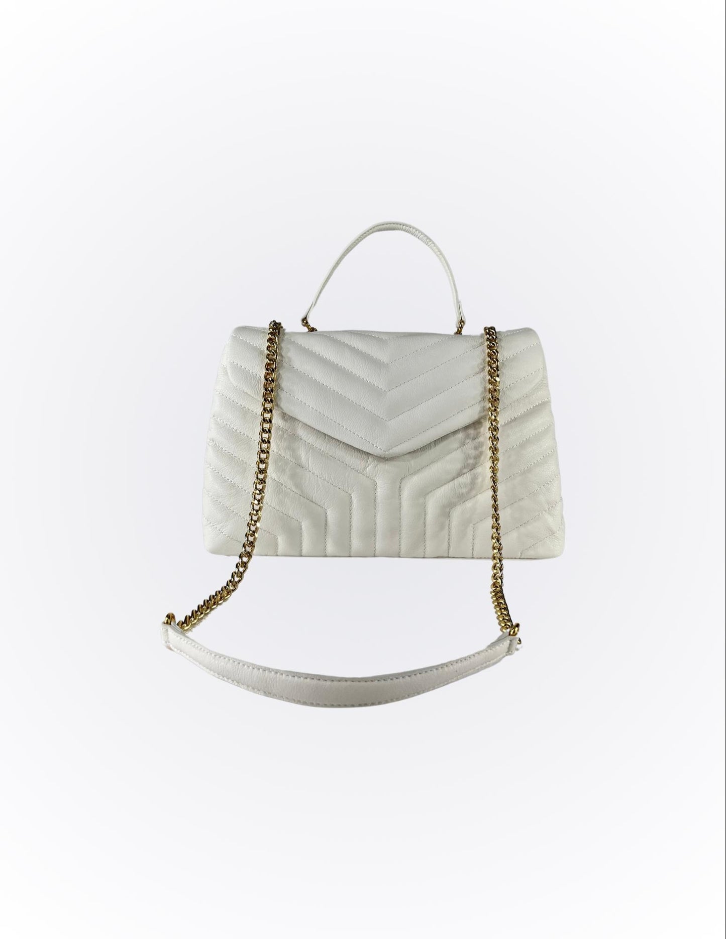 Off-White Elegant genuine Brazilian Leather handbag Vera - Katie Leather