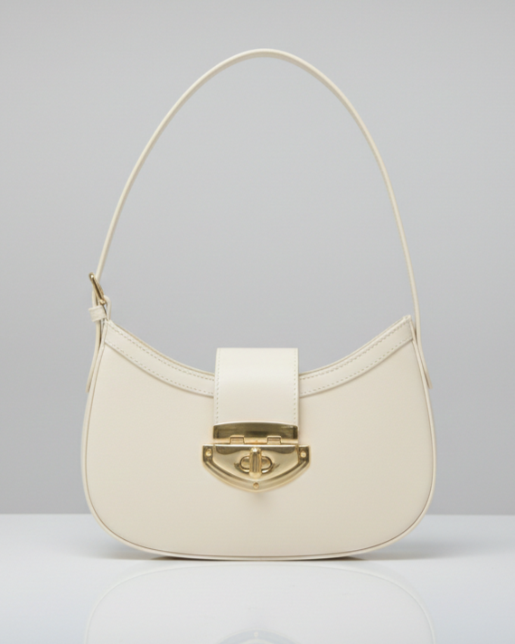 Leopard Print Baguette | Genuine Leather Shoulder Bag