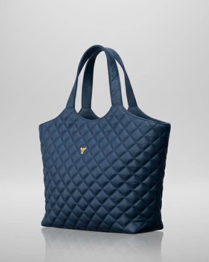 Renata Large Quilted Leather Tote with Removable Pouch