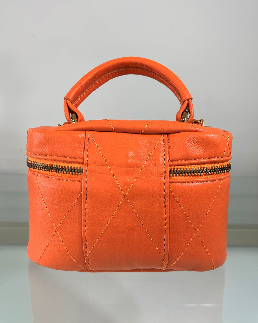 Brazilian Leather Mini Clutch – Quilted Designer Handbag