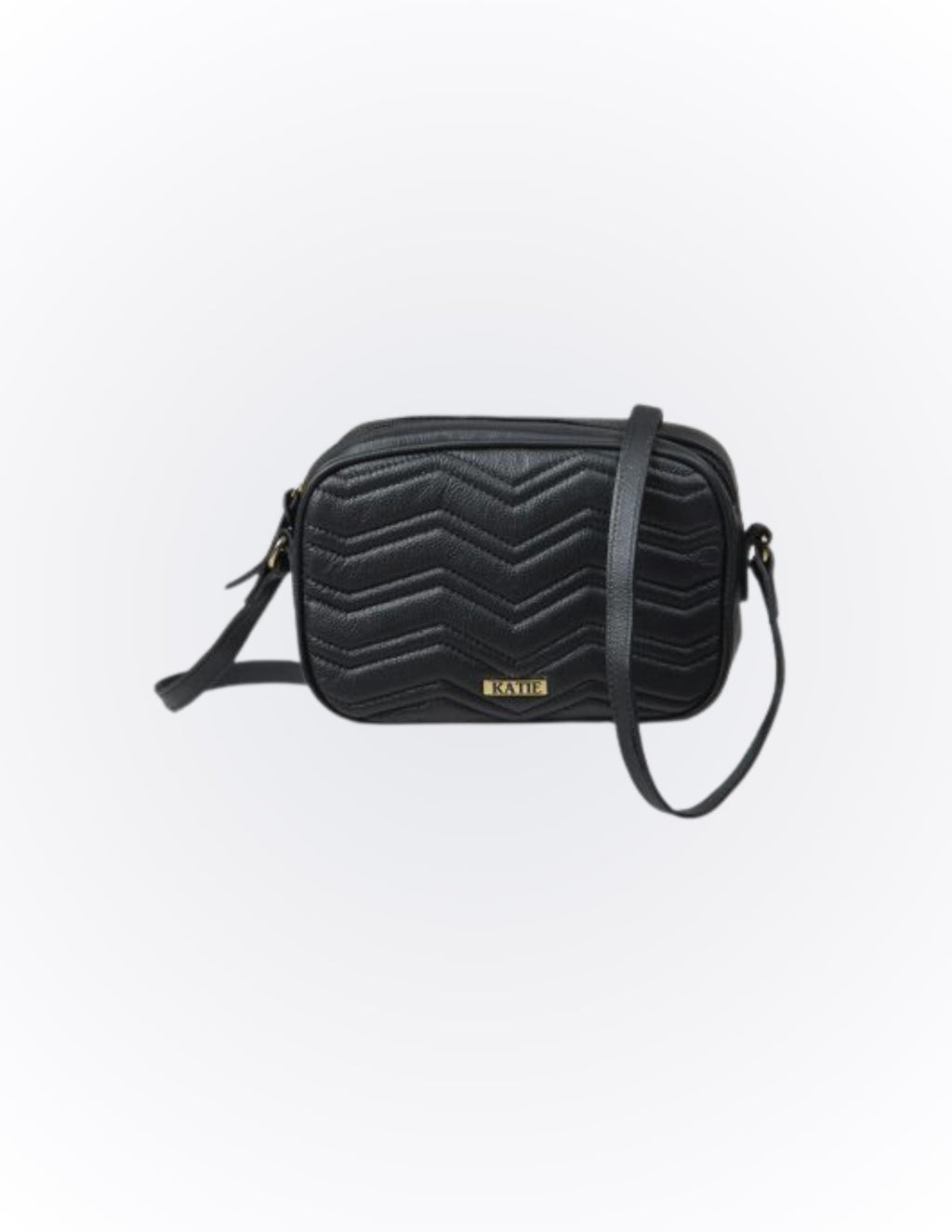 Black Clutch purse genuine Brazilian leather Bruna - Katie Leather