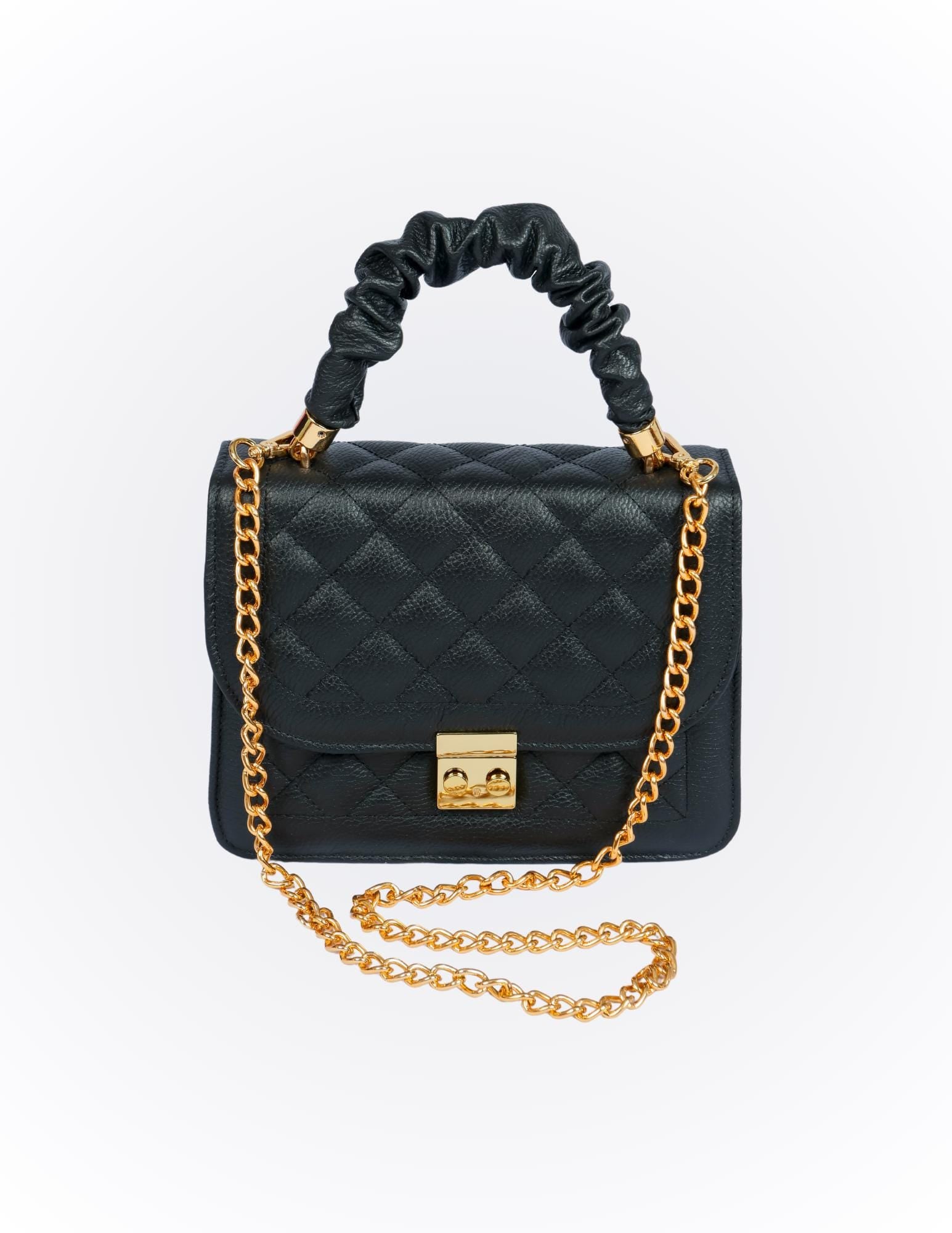 Antonella Brazilian Leather Handbag - Quilted Shoulder Bag